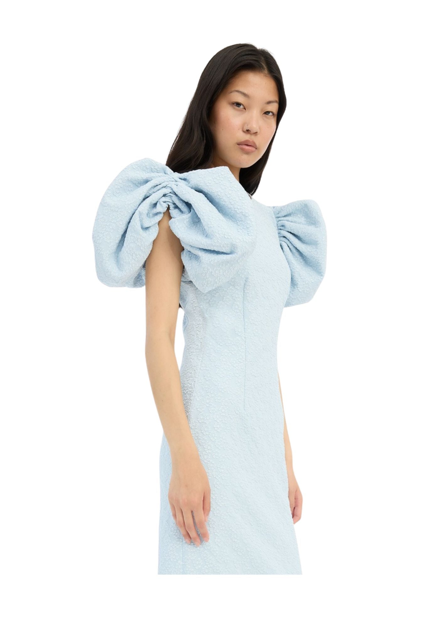 ROTATE BIRGER CHRISTENSEN - Jacquard Midi Puffy Dress - Plein Air