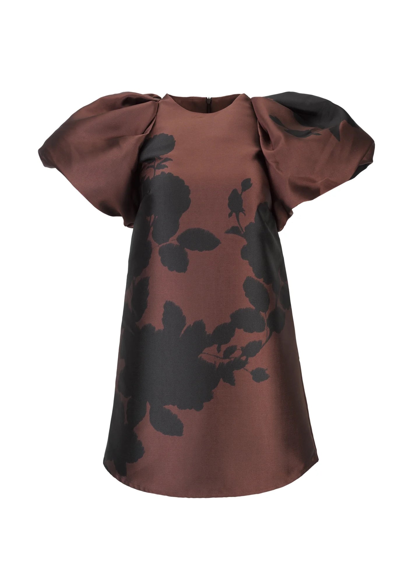 Marques´Almeida - BROWN PRINTED BALLOON SLEEVE DRESS