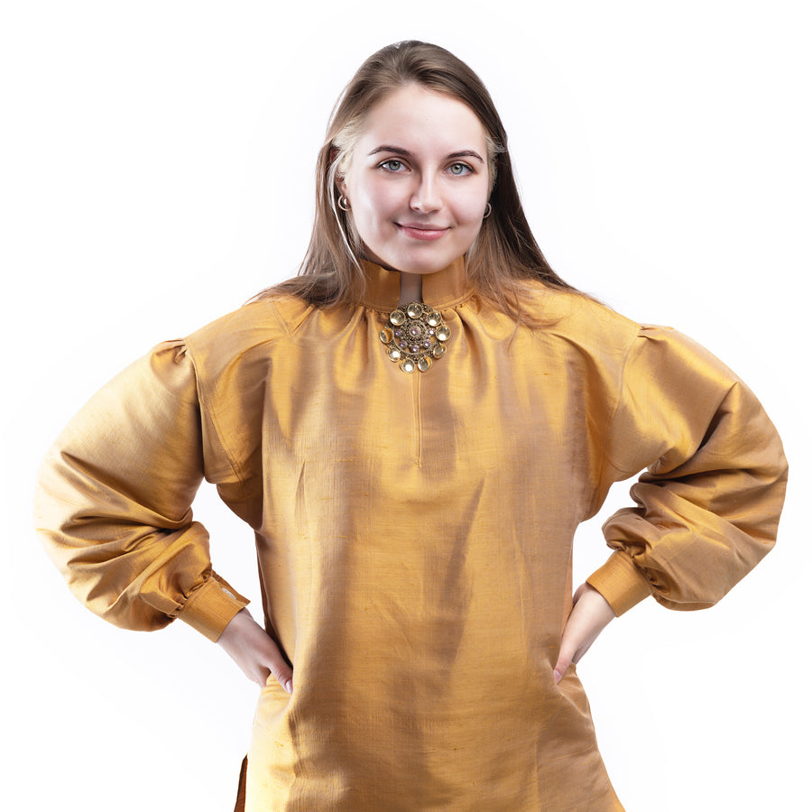 EMBLA - Bunad Raw Silk Shirt