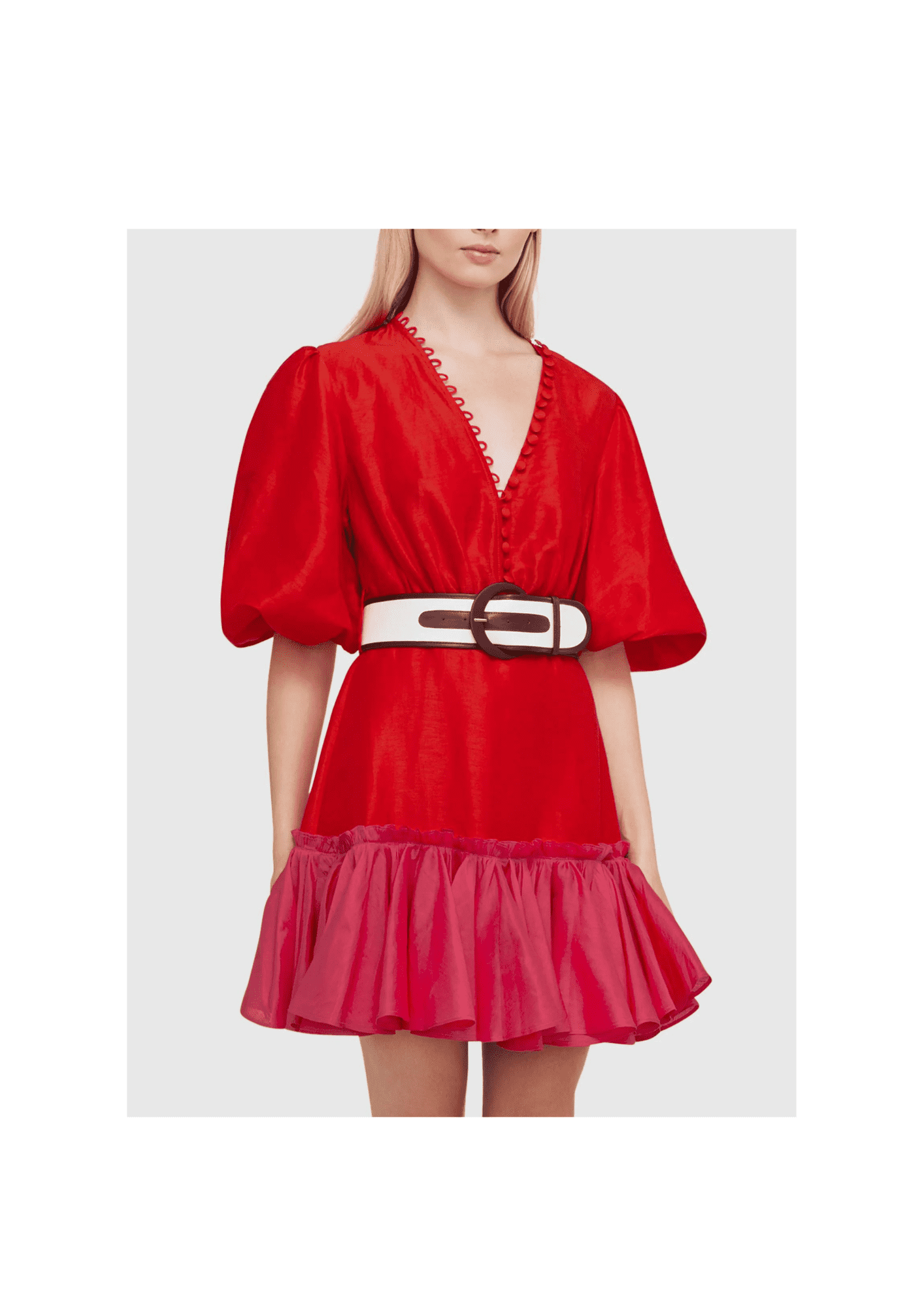 LEO LIN - Fuchsia Rose Mini Dress