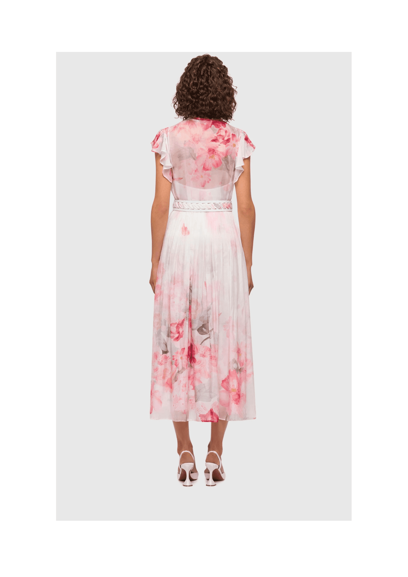 LEO LIN - Grace Flutter Sleeve Midi Dress