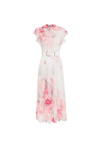 LEO LIN - Grace Flutter Sleeve Midi Dress