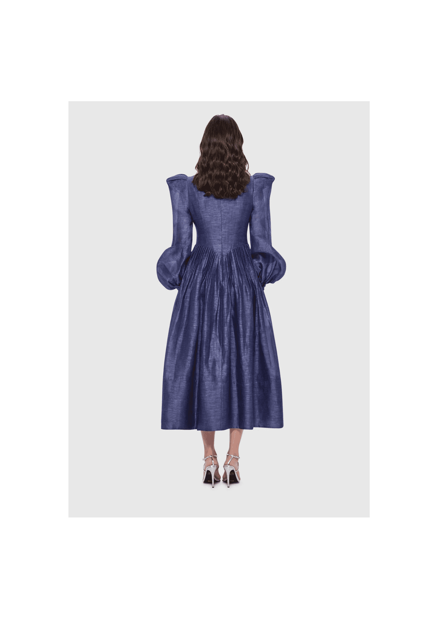 LEO LIN - Jordana Structured Shoulder Hyacinth Dress