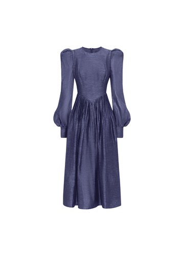 LEO LIN - Jordana Structured Shoulder Hyacinth Dress