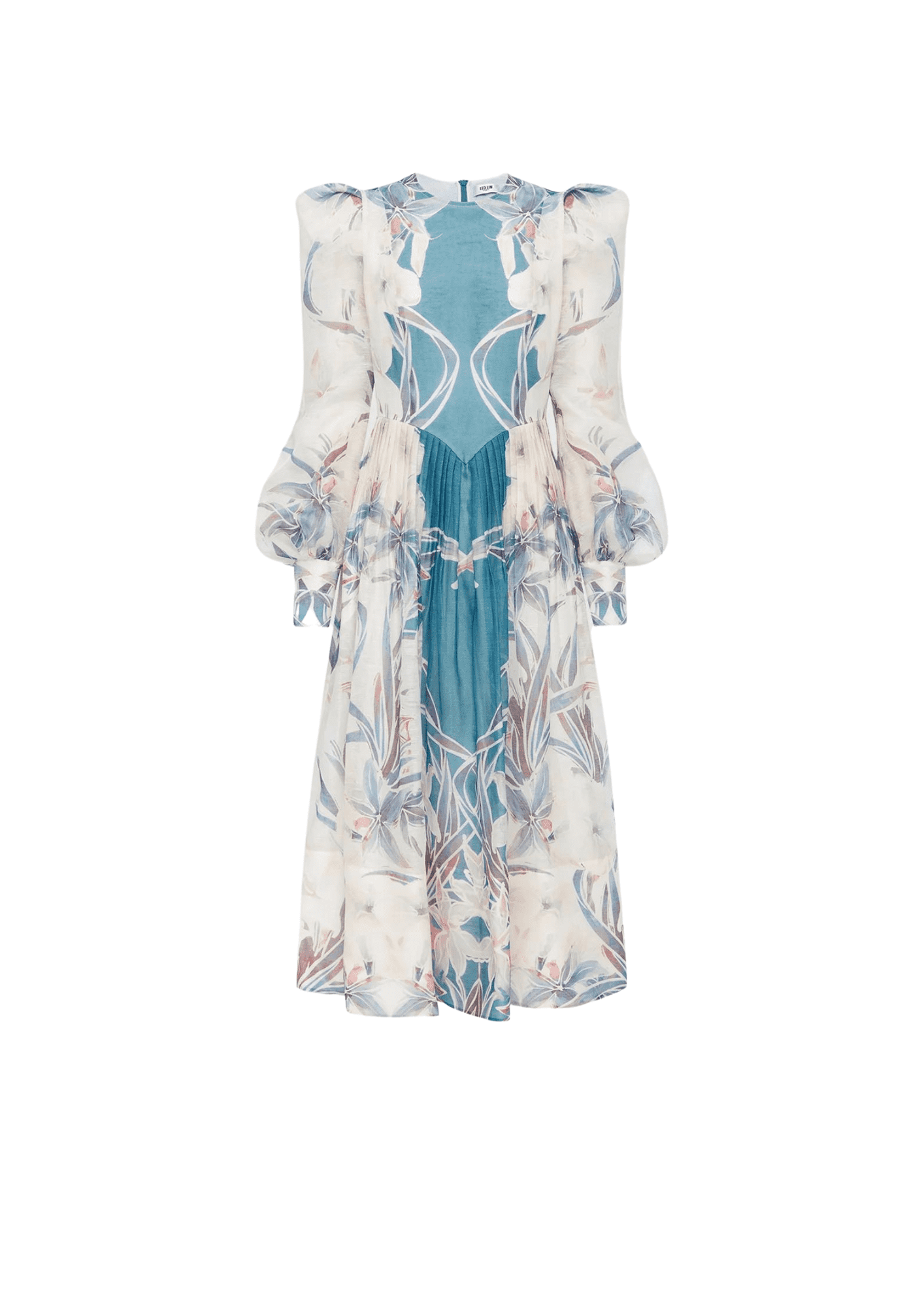 LEO LIN - Jordana Structured Shoulder Mist Dress