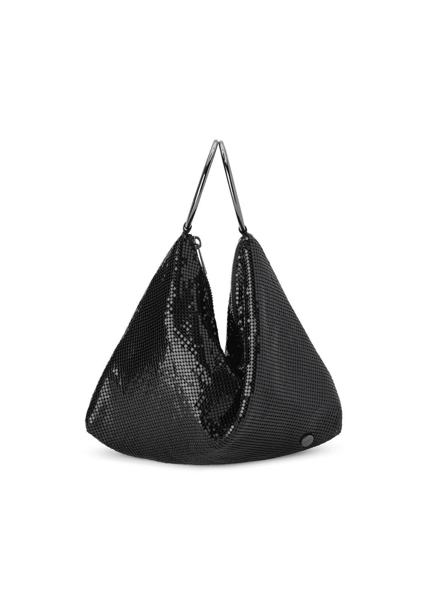 OLGA BERG - Shar Black Mesh Convertible Bag Black